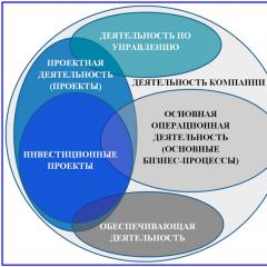 Typology of projects and their types